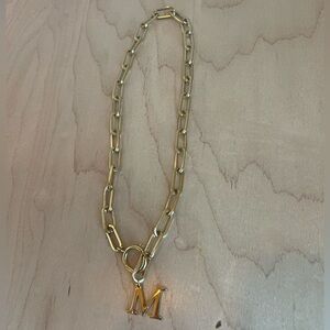 Initial Lariat Necklace by Joolz by Martha Calvo- M pendent
